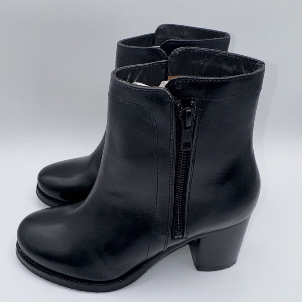 Frye Addie Double Zip Bootie Women's‎ Size 7 Black Leather - Picture 12 of 15